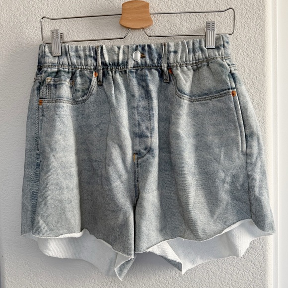 REVOLVE Blank NYC City Scape Printed Denim Look Shorts - Picture 2 of 8